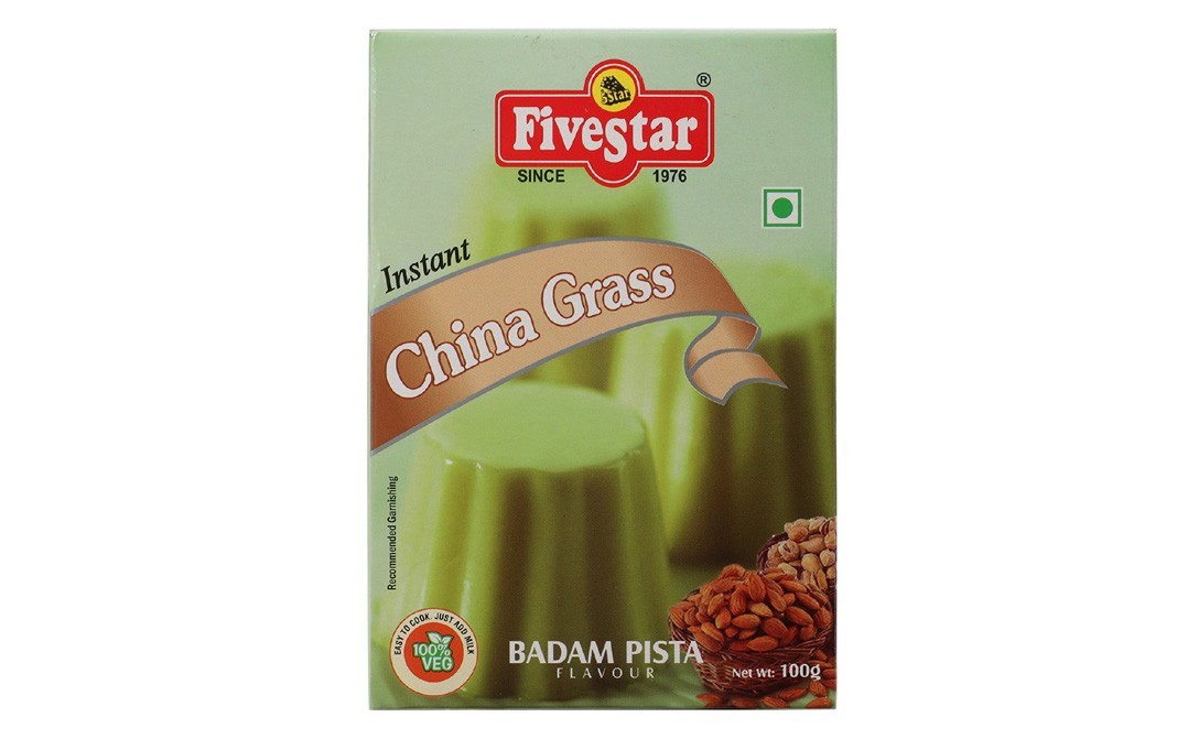 Five Star Instant China Grass, Badam Pista Flavour   Box  100 grams